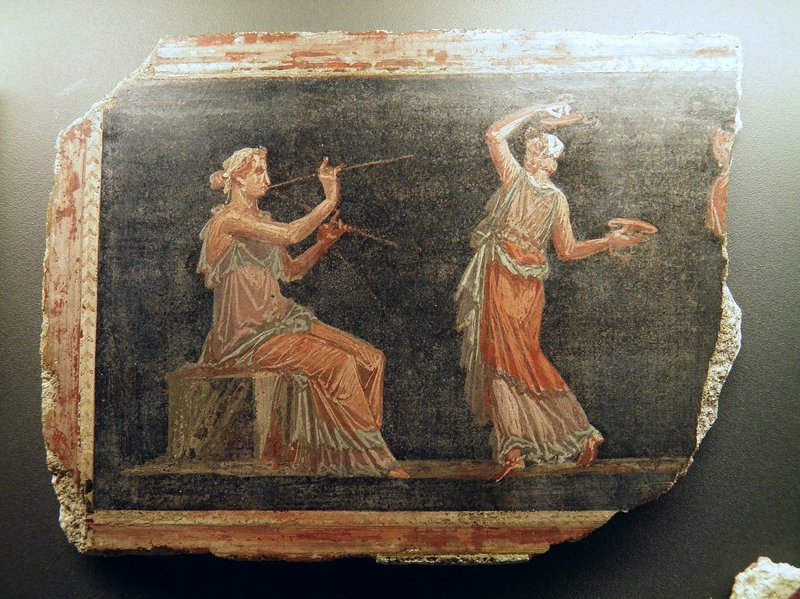 Ancient Roman Fresco From Herculaneum<span class=