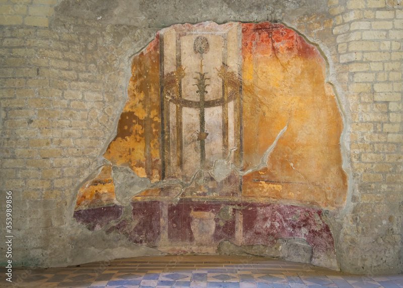 Ancient Roman Fresco From Herculaneum