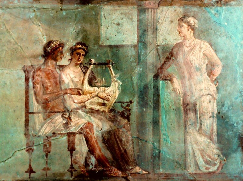 Ancient Roman Fresco From Herculaneum