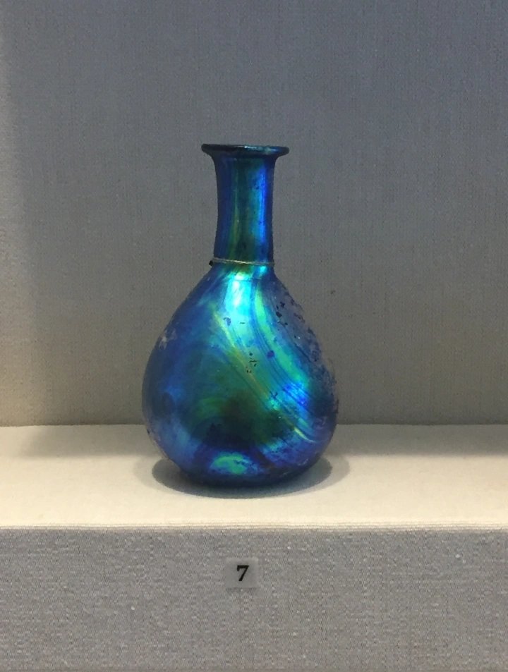 Ancient Roman Glassware With Iridescence