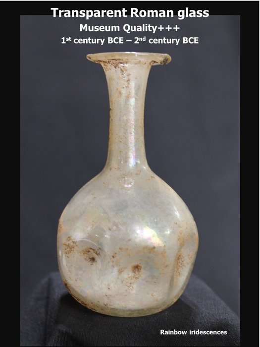 Ancient Roman Glassware With Iridescence