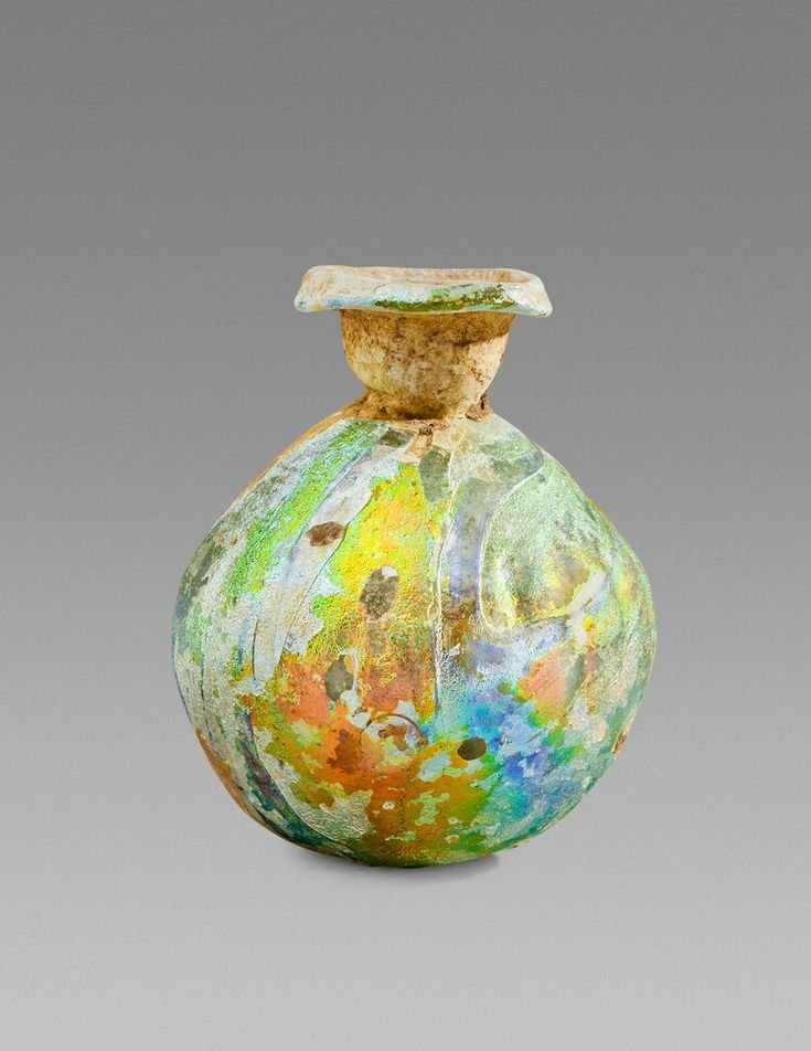 Ancient Roman Glassware With Iridescence<span class=