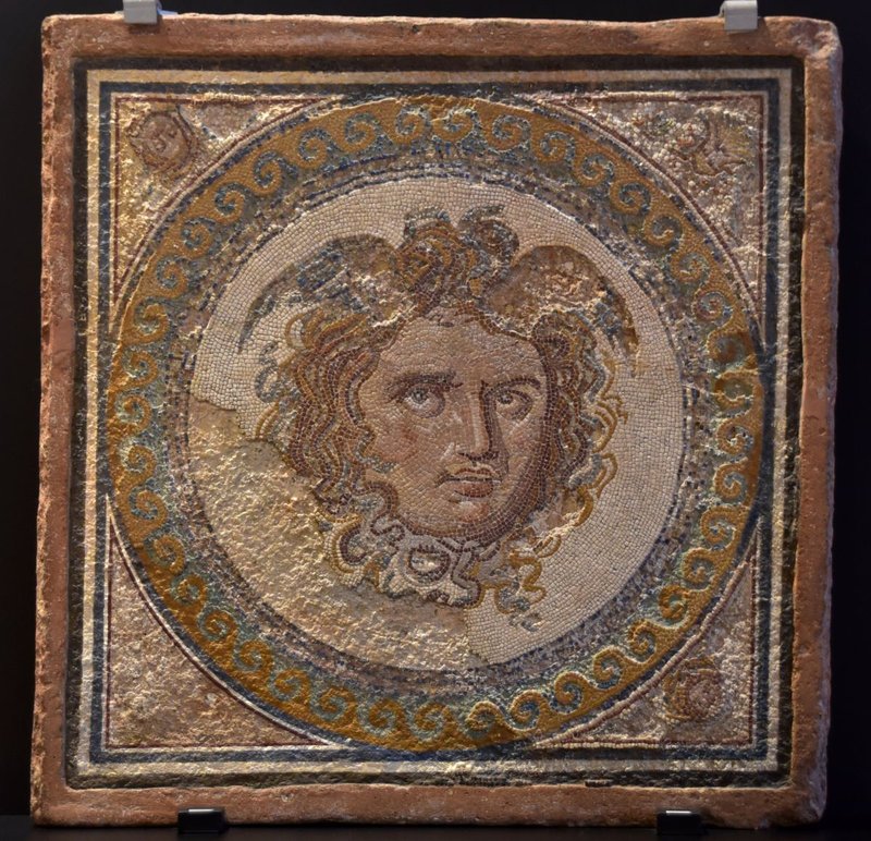 Ancient Roman Mosaic Of Medusa