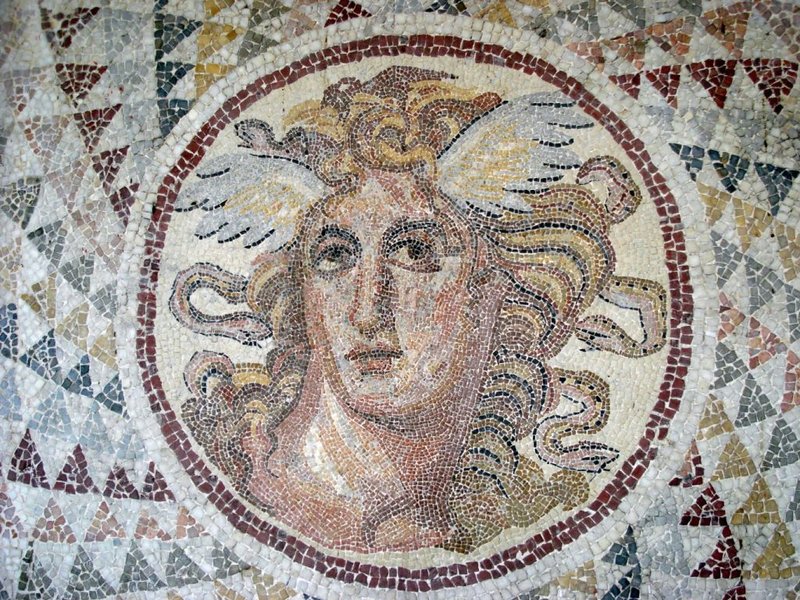 Ancient Roman Mosaic Of Medusa