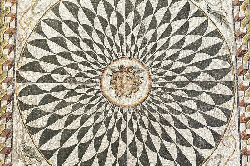 Ancient Roman Mosaic Of Medusa