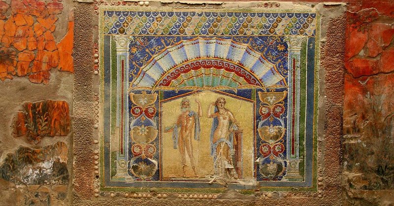 Ancient Roman Mosaic Of Neptune