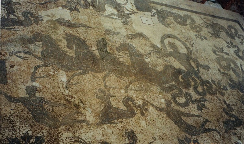 Ancient Roman Mosaic Of Neptune