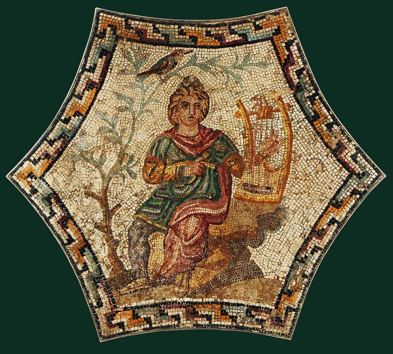 Ancient Roman Mosaic Of Orpheus