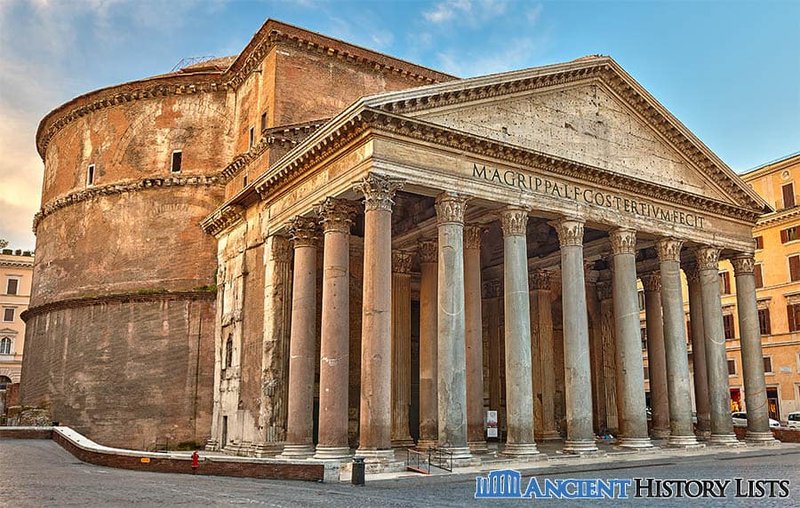 Ancient Roman Temple Podium Ruins