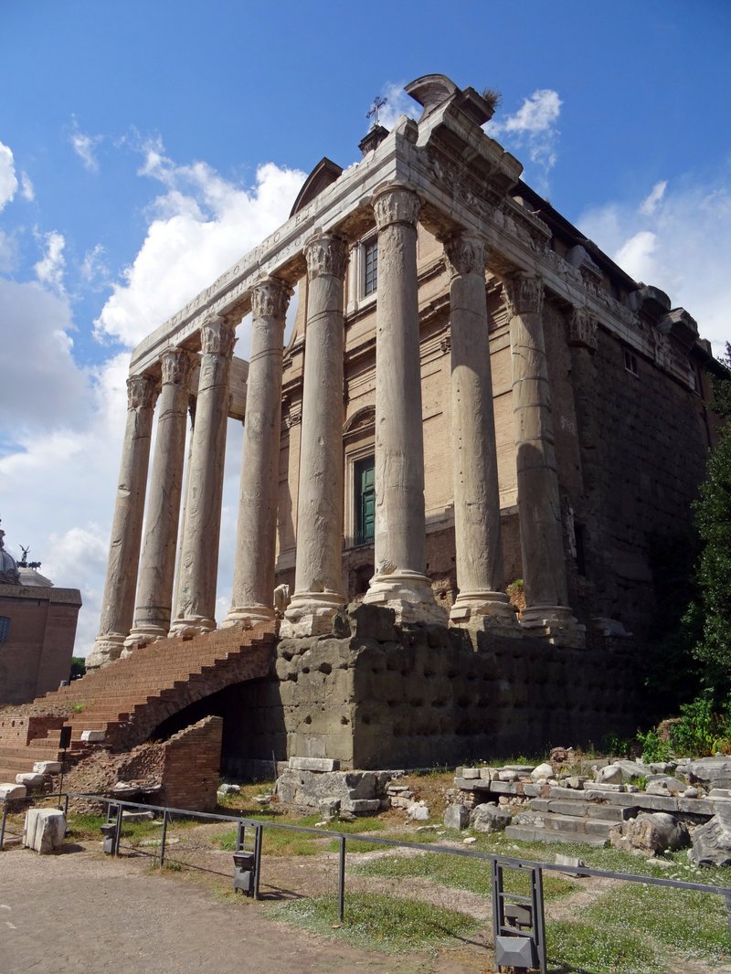 Ancient Roman Temple Podium Ruins