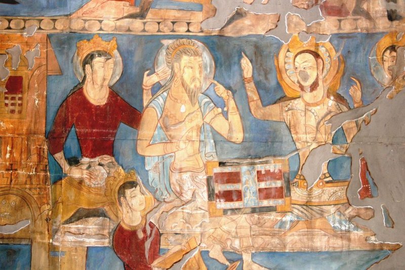 Ancient Sogdian Mural Fragments