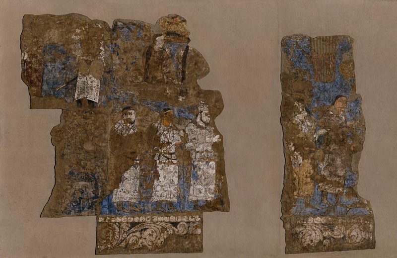 Ancient Sogdian Mural Fragments
