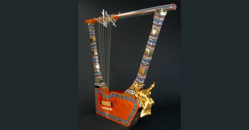 Ancient Sumerian Lyre With Bull Head