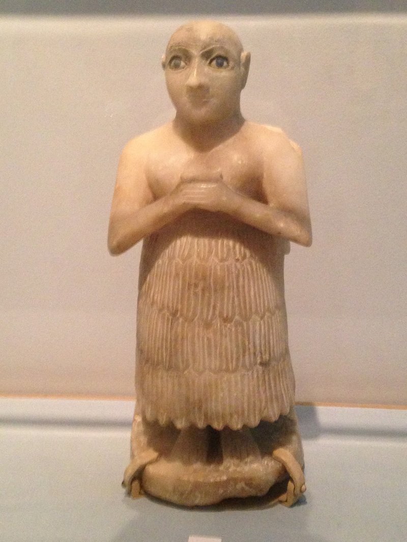 Ancient Sumerian Statue Of A Votive Worshipper