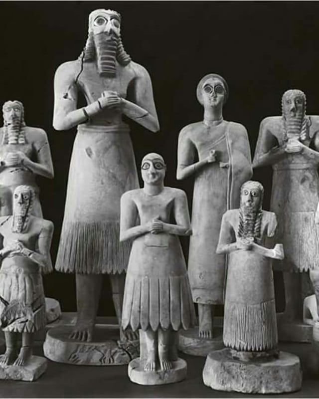 Ancient Sumerian Statue Of A Votive Worshipper