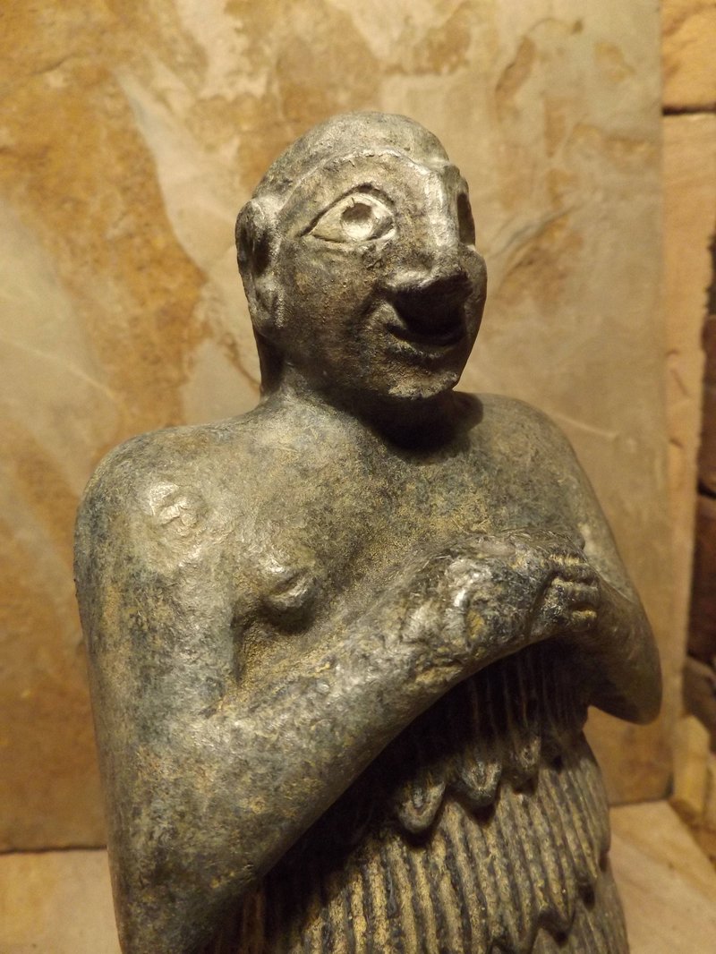 Ancient Sumerian Statue Of A Votive Worshipper