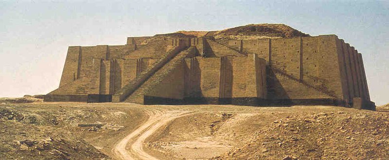 Ancient Sumerian Ziggurat Blue Glazed Bricks