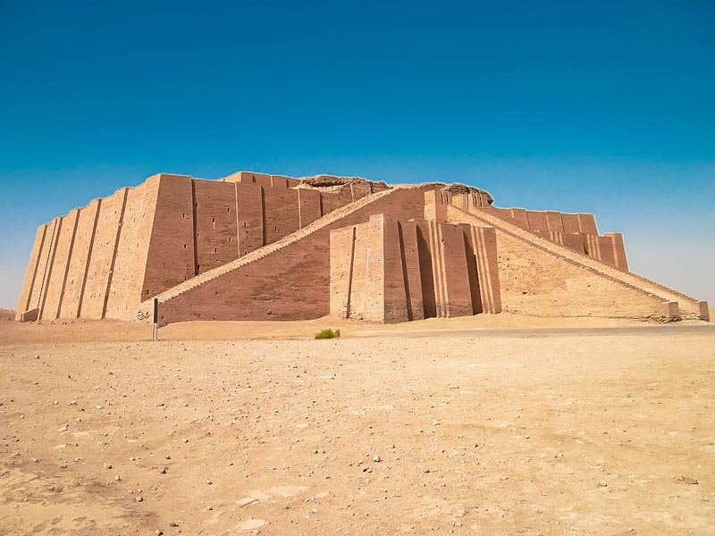 Ancient Sumerian Ziggurat Blue Glazed Bricks