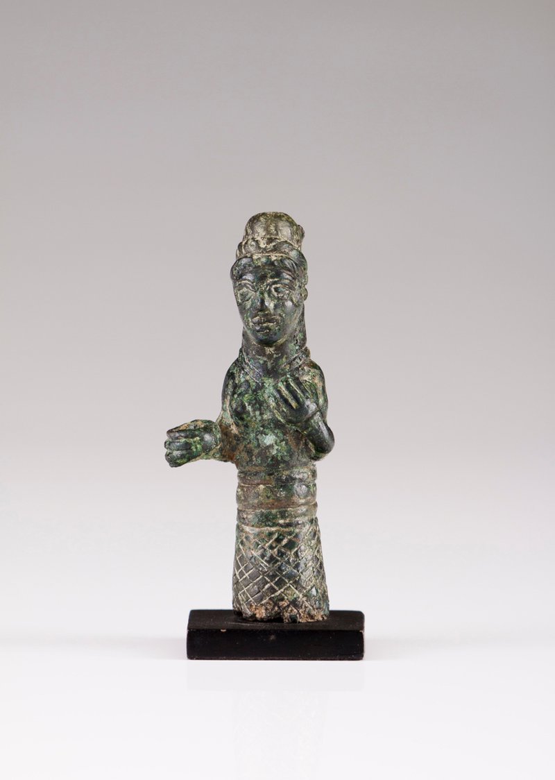 Ancient Syrian Bronze Votive Statue