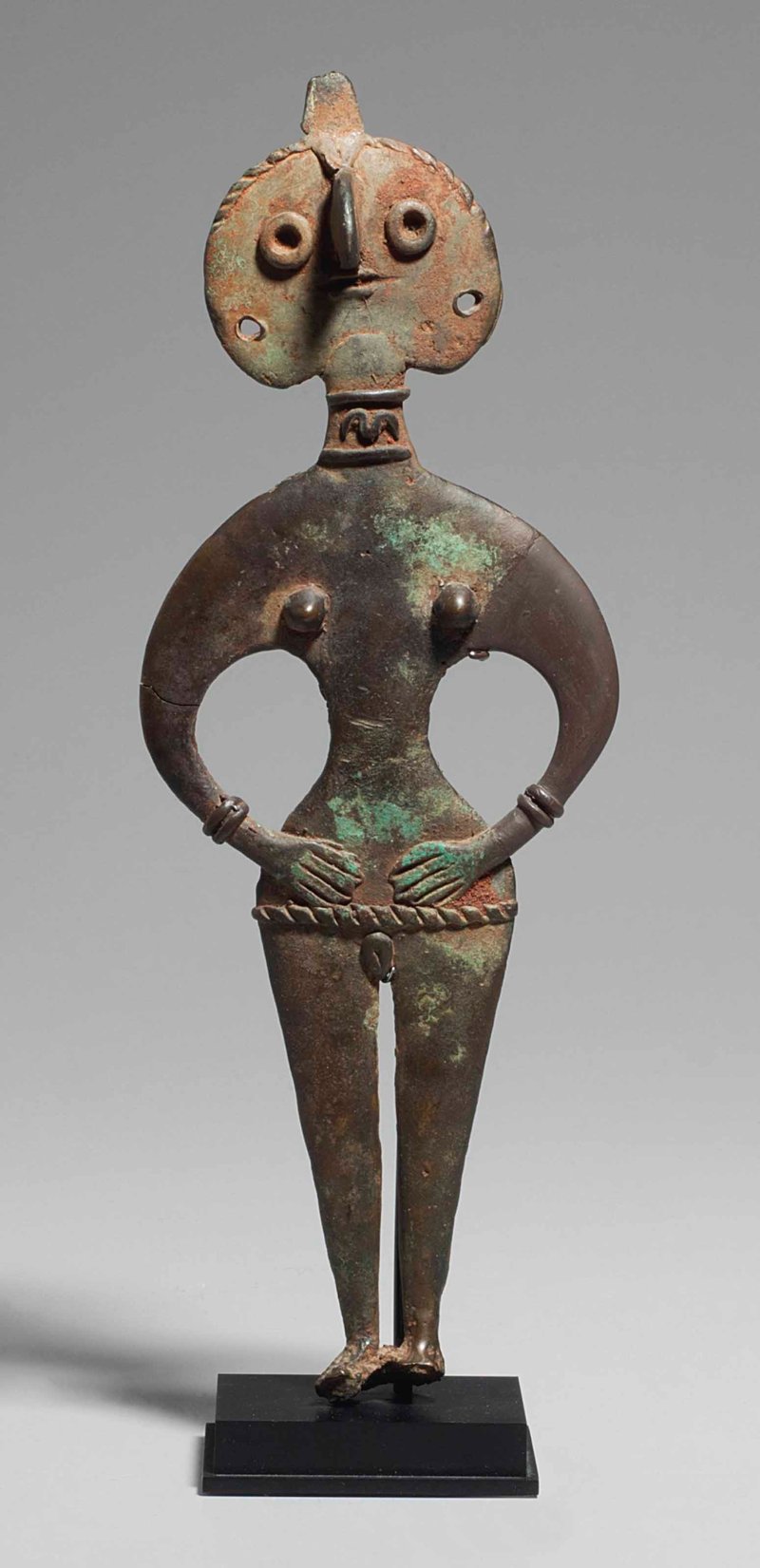 Ancient Syrian Bronze Votive Statue