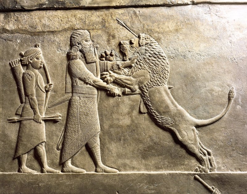 Assyrian Lion Hunt Reliefs