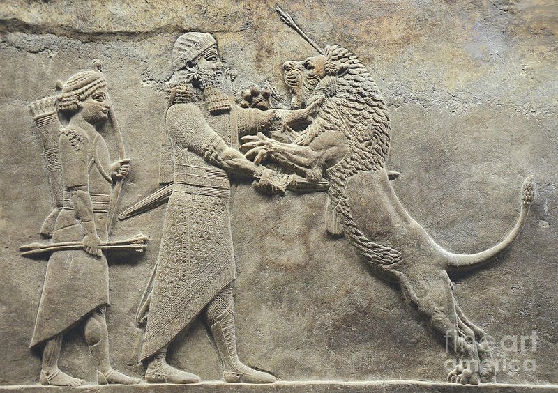 Assyrian Lion Hunt Reliefs