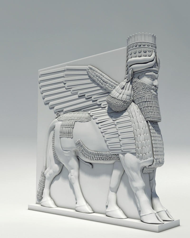 Assyrian Winged Bull Statues
