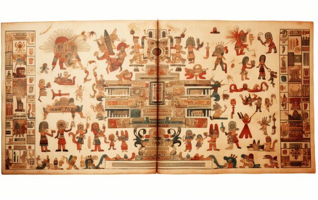 Aztec Codex Drawing Of Deities