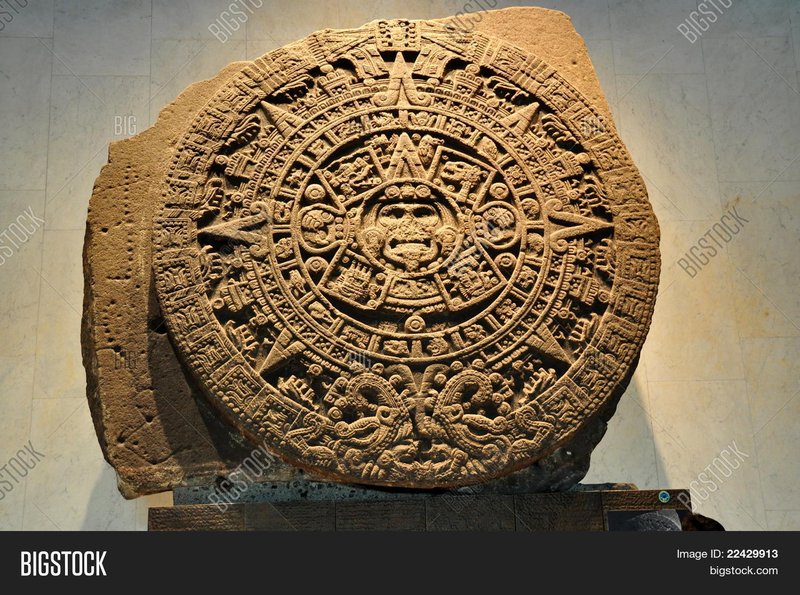 Aztec Stone Calendar Depiction