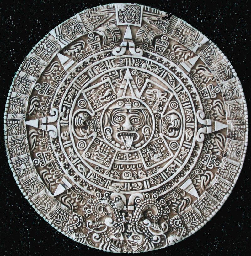 Aztec Stone Calendar Depiction