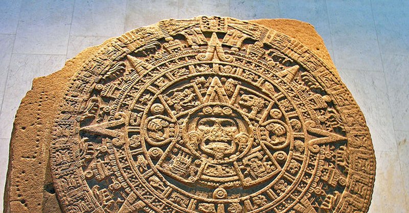 Aztec Stone Calendar Depiction