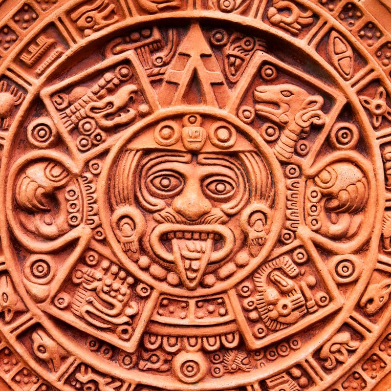 Aztec Sun Stone Carving
