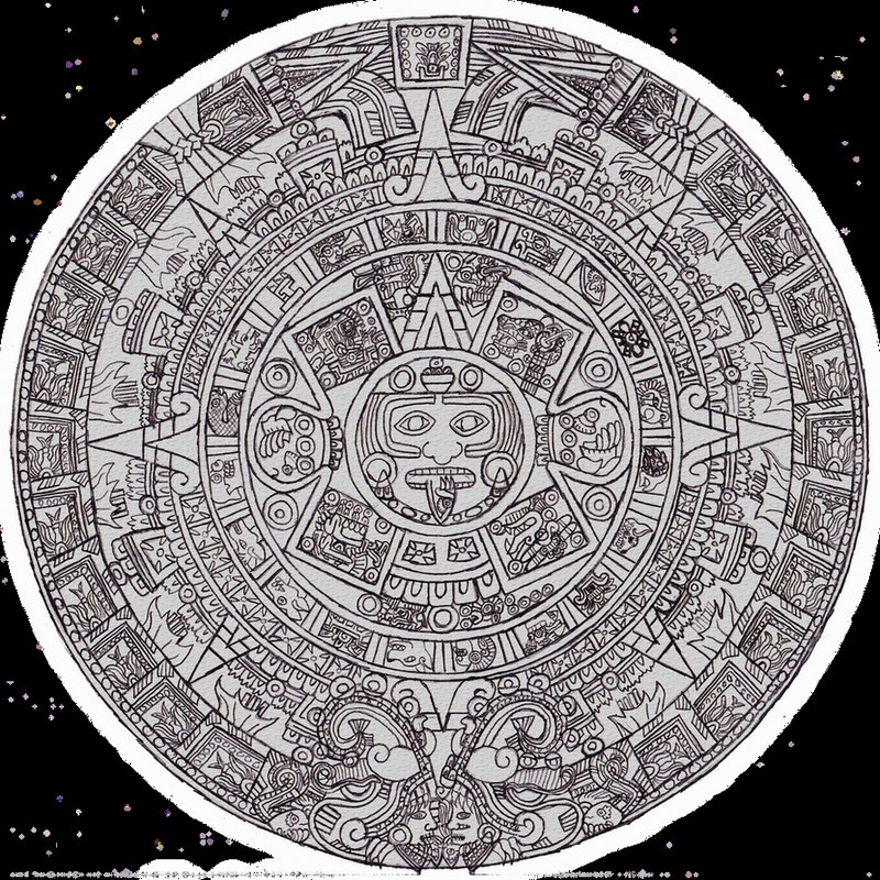 Aztec Sun Stone Carving