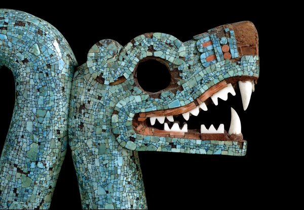Aztec Turquoise Serpent Mosaic