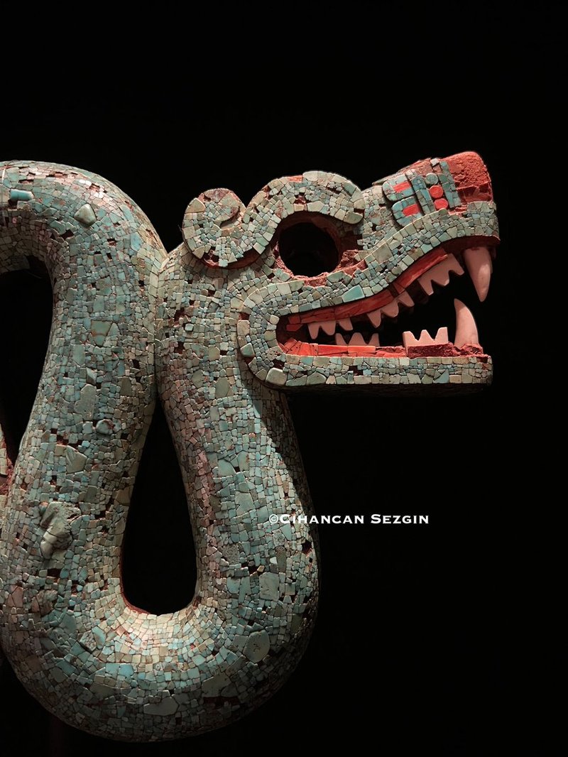 Aztec Turquoise Serpent Mosaic