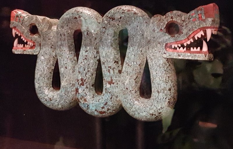 Aztec Turquoise Serpent Mosaic