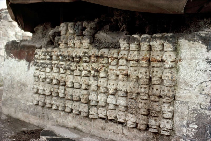 Aztec Tzompantli Skull Rack Reconstruction