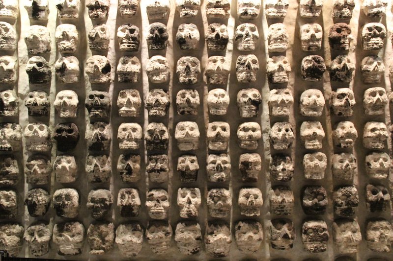 Aztec Tzompantli Skull Rack Reconstruction