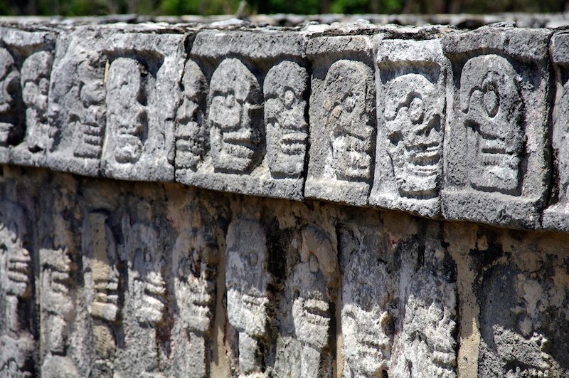 Aztec Tzompantli Skull Rack Reconstruction