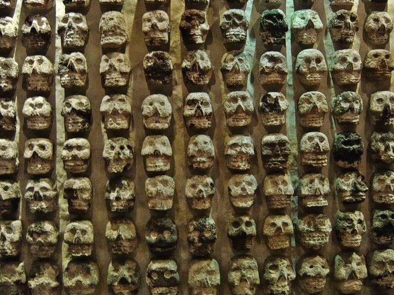Aztec Tzompantli Skull Rack Reconstruction