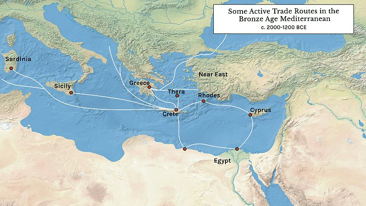Bronze Age Trade Routes In The Aegean<span class=