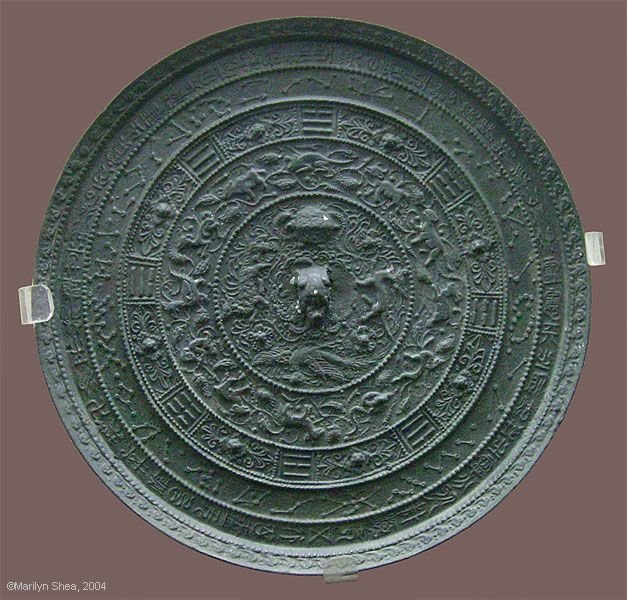 Bronze Mirror With Chinese Zodiac Engravings