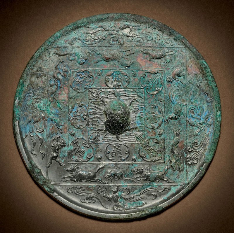 Bronze Mirror With Chinese Zodiac Engravings