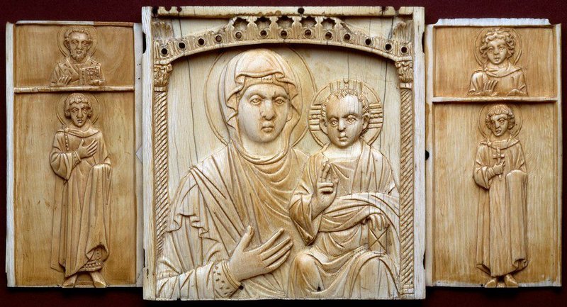 Byzantine Ivory Triptych Carvings