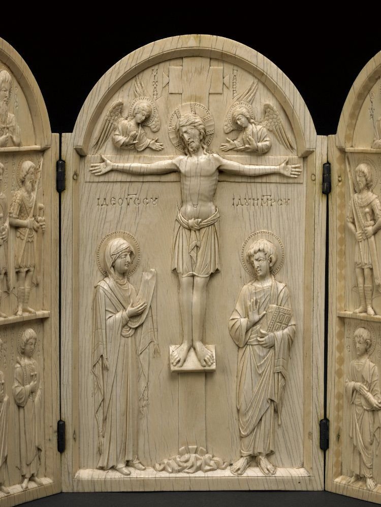 Byzantine Ivory Triptych Carvings