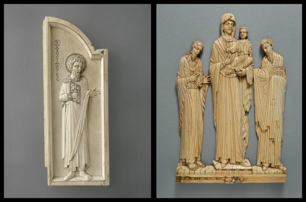 Byzantine Ivory Triptych Carvings