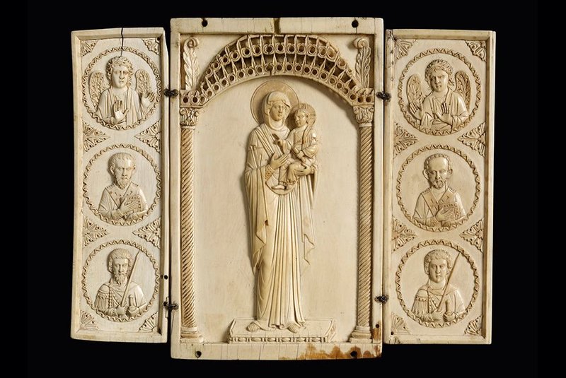 Byzantine Ivory Triptych Carvings