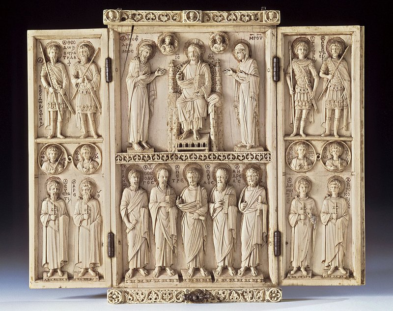 Byzantine Ivory Triptych Carvings