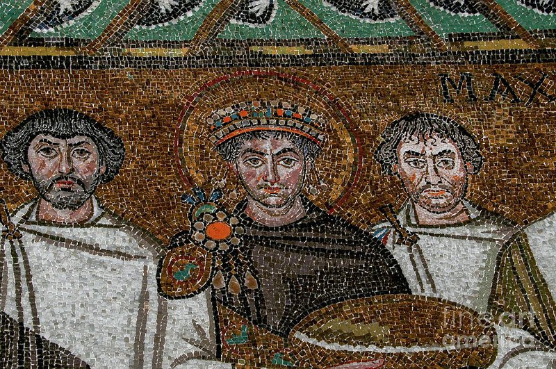 Byzantine Mosaic Of Emperor Justinian