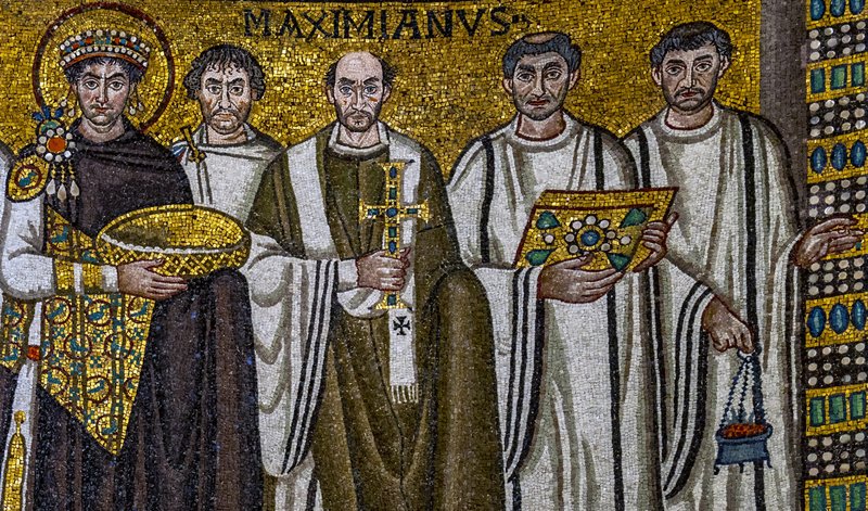 Byzantine Mosaic Of Emperor Justinian